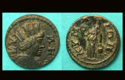 Aeolis, Kyme, Amazon with Isis reverse, Scarce!